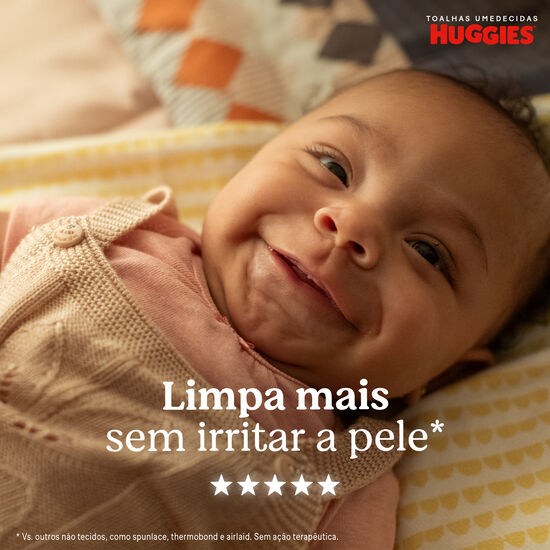 Kit Lenços Umedecidos Huggies Hidratação e Nutrição - 4 pacotes 192 lenços